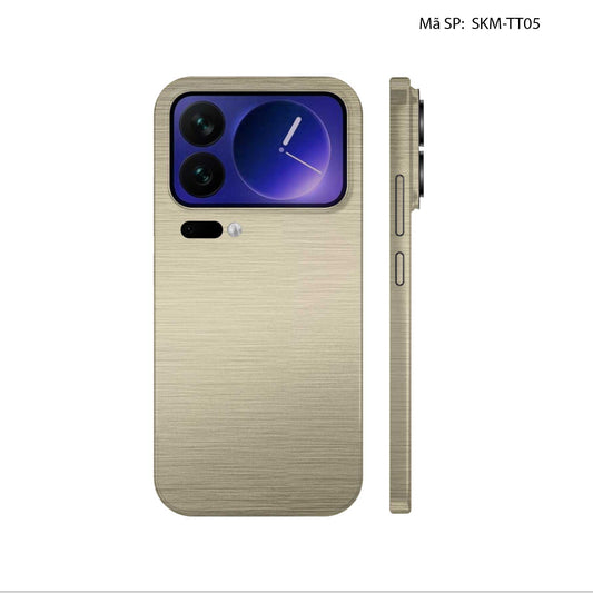 Dán Skin Xiaomi 17 | Pro | Pro Max Vân Xước Titan Vàng Sampanh SKM-TT05