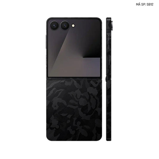 Dán Skin 3M Galaxy Z Flip 7 Vân Camo Đen | SB12