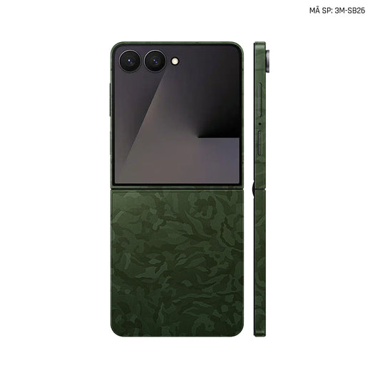 Dán Skin 3M Galaxy Z Flip 7 Vân Camo Xanh | SB26