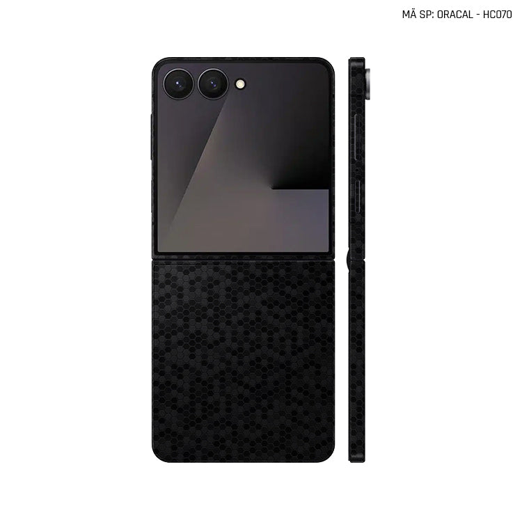 Dán Skin Galaxy Z Flip 7 Vân Tổ Ong Đen | HC070