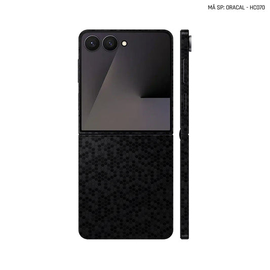 Dán Skin Galaxy Z Flip 7 Vân Tổ Ong Đen | HC070