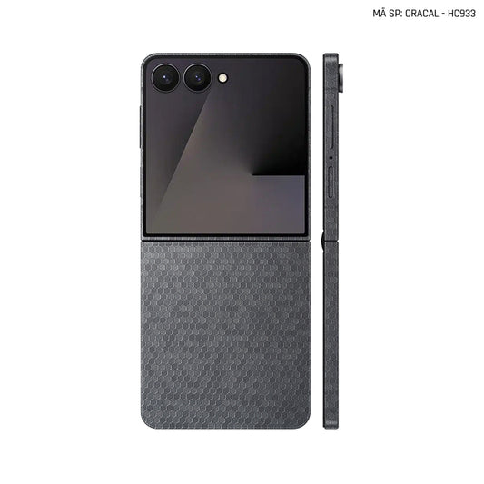 Dán Skin Galaxy Z Flip 7 Vân Tổ Ong Xám | HC933