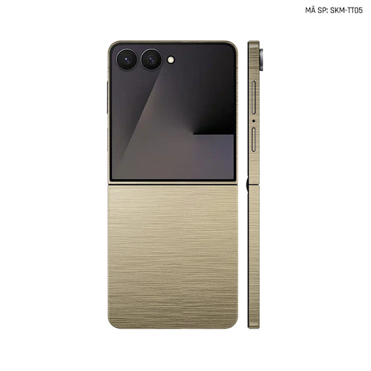 Dán Skin Galaxy Z Flip 7 Vân Titan Xước Vàng | TT05