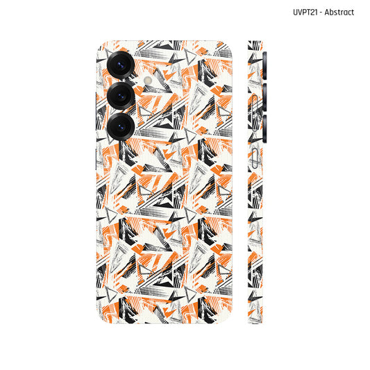 Dán Skin Samsung Galaxy S25 Series Vân Nổi Abstract Vàng Đen | UVPT21