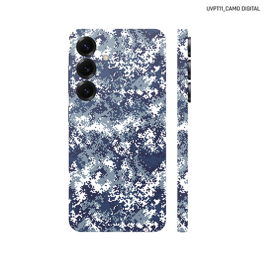 Dán Skin Samsung Galaxy S25 Series Vân Nổi Camo Digital Xanh | UVPT11