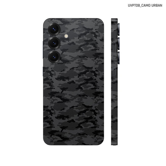 Dán Skin Samsung Galaxy S25 Series Vân Nổi Camo Urban Đen | UVPT08