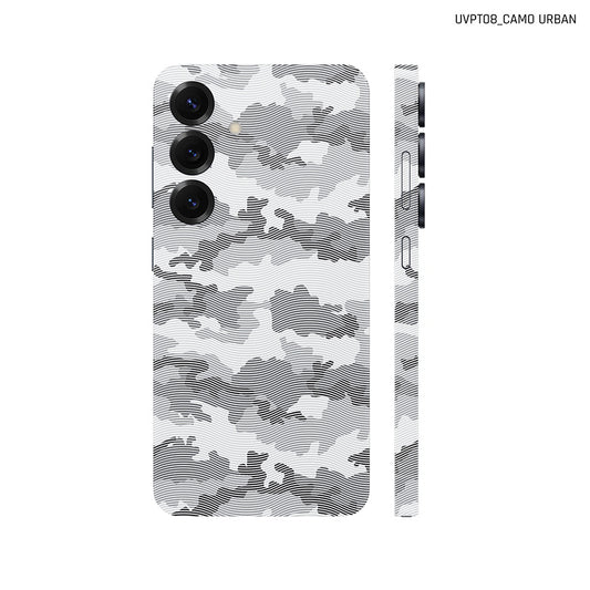 Dán Skin Samsung Galaxy S25 Series Vân Nổi Camo Urban Trắng | UVPT08