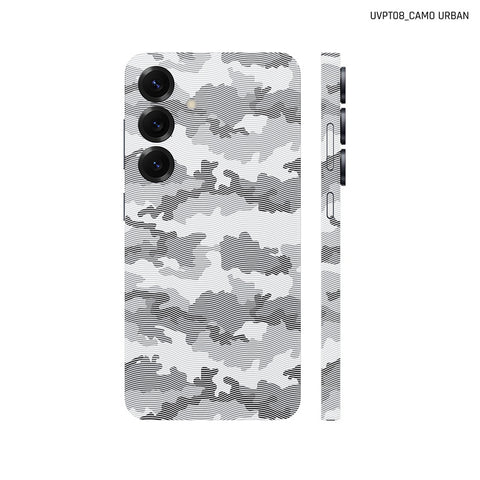 Dán Skin Samsung Galaxy S25 Series Vân Nổi Camo Urban Trắng | UVPT08