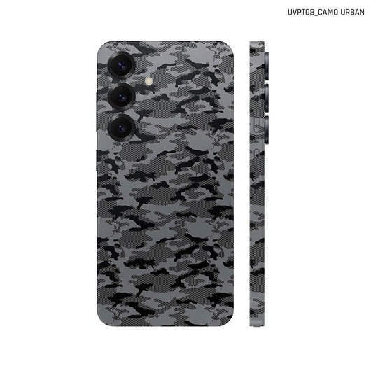 Dán Skin Samsung Galaxy S25 Series Vân Nổi Camo Urban Xám | UVPT08