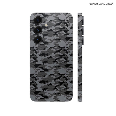 Dán Skin Samsung Galaxy S25 Series Vân Nổi Camo Urban Xám | UVPT08