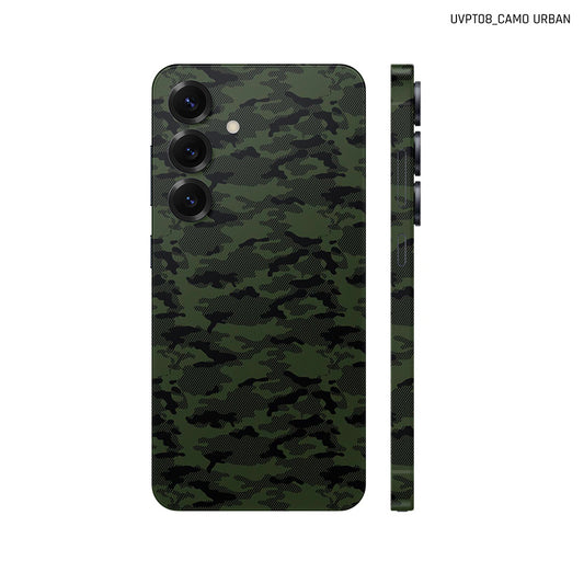 Dán Skin Samsung Galaxy S25 Series Vân Nổi Camo Urban Xanh Rêu | UVPT08