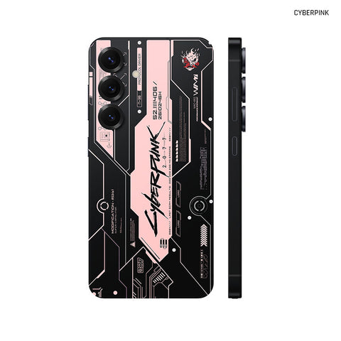 Dán Skin Samsung Galaxy S25 Series Hình Cyberpunk Đen Hồng 01