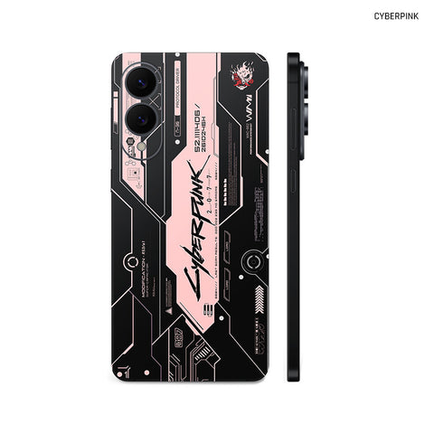 Dán Skin Samsung Galaxy S25 Series Chủ Đề Cyberpunk Đen Hồng 01