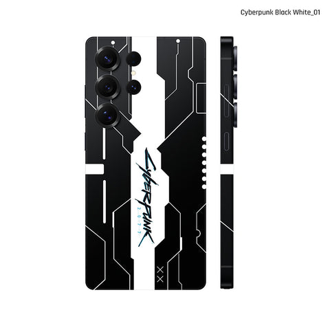 Dán Skin Samsung Galaxy S25 Series Hình Cyberpunk Đen Trắng 01