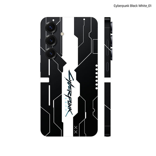 Dán Skin Samsung Galaxy S25 Series Hình Cyberpunk Đen Trắng 01