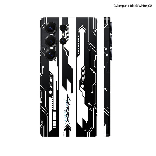 Dán Skin Samsung Galaxy S25 Series Hình Cyberpunk Đen Trắng 02