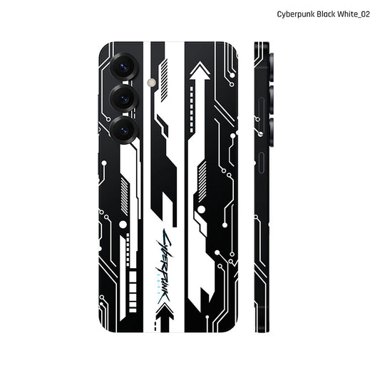 Dán Skin Samsung Galaxy S25 Series Hình Cyberpunk Đen Trắng 02