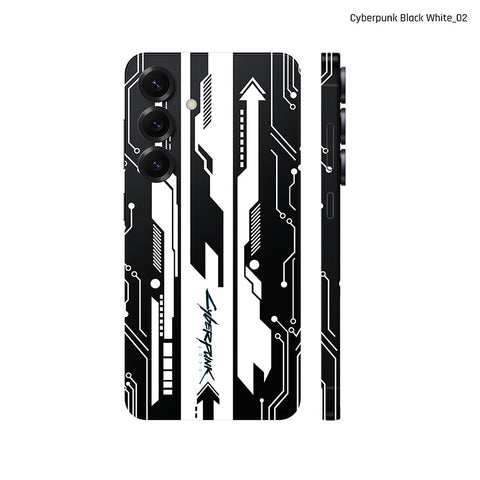 Dán Skin Samsung Galaxy S25 Series Hình Cyberpunk Đen Trắng 02