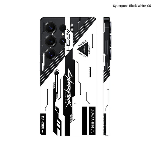 Dán Skin Samsung Galaxy S25 Series Hình Cyberpunk Đen Trắng 06