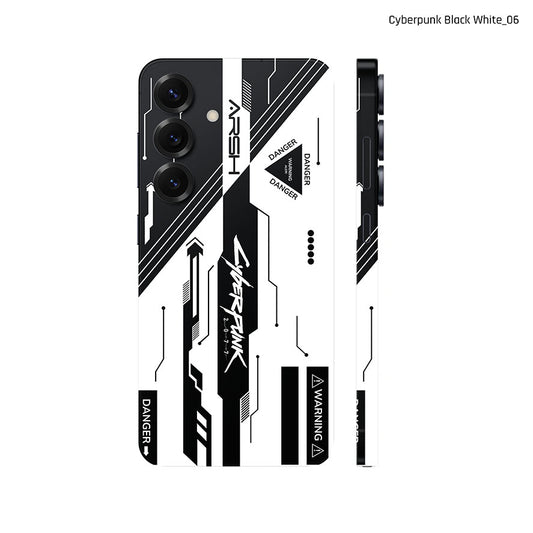 Dán Skin Samsung Galaxy S25 Series Hình Cyberpunk Đen Trắng 06