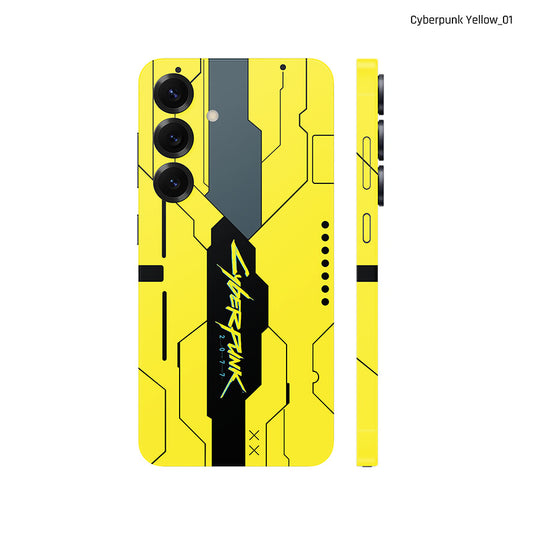 Dán Skin Samsung Galaxy S25 Series Hình Cyberpunk Đen Vàng 01