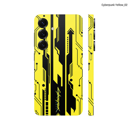 Dán Skin Samsung Galaxy S25 Series Hình Cyberpunk Đen Vàng 02