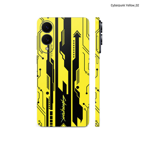 Dán Skin Samsung Galaxy S25 Series Chủ Đề Cyberpunk Đen Vàng 02