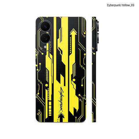 Dán Skin Samsung Galaxy S25 Series Chủ Đề Cyberpunk Đen Vàng 03