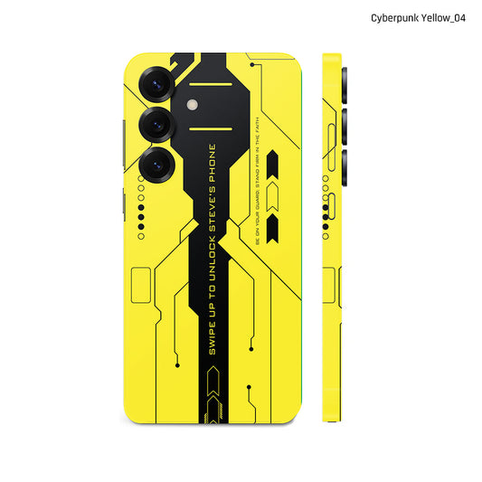 Dán Skin Samsung Galaxy S25 Series Hình Cyberpunk Đen Vàng 04