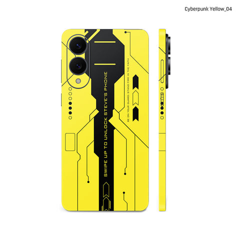 Dán Skin Samsung Galaxy S25 Series Chủ Đề Cyberpunk Đen Vàng 04