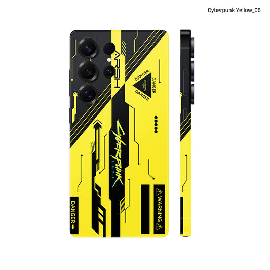 Dán Skin Samsung Galaxy S25 Series Hình Cyberpunk Đen Vàng 06