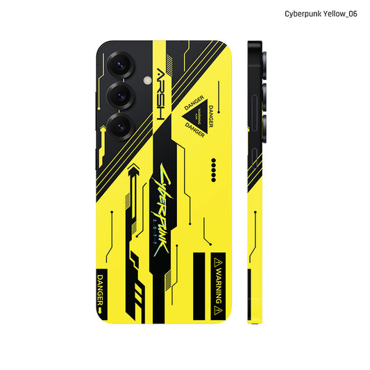 Dán Skin Samsung Galaxy S25 Series Hình Cyberpunk Đen Vàng 06