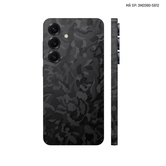 Dán Skin Samsung Galaxy S24 Series Vân Camo Đen | SB12