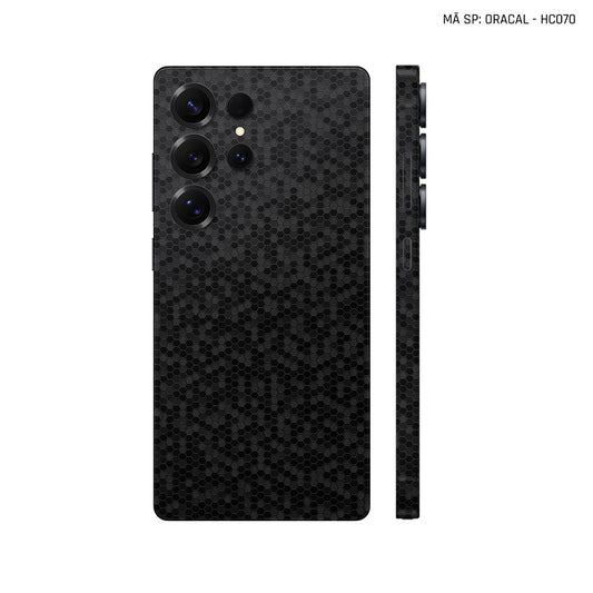 Dán Skin Samsung Galaxy S24 Series Vân Tổ Ong Đen | HC070