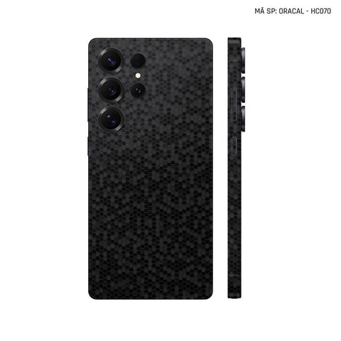 Dán Skin Samsung Galaxy S24 Series Vân Tổ Ong Đen | HC070