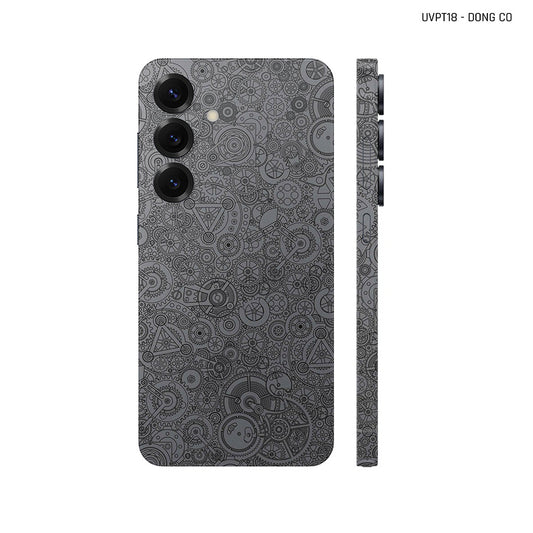 Dán Skin Samsung Galaxy S25 Series Vân Nổi Động Cơ Xám | UVPT18