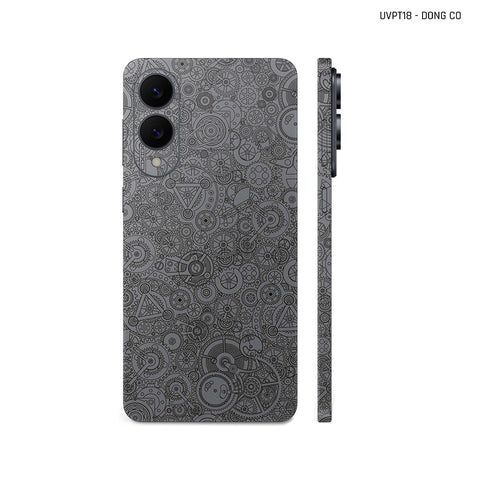 Dán Skin Samsung Galaxy S25 Series Vân Nổi Động Cơ Xám | UVPT18