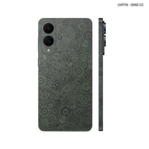 Dán Skin Samsung Galaxy S25 Series Vân Nổi Động Cơ Xanh Midnight | UVPT18