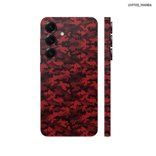 Dán Skin Samsung Galaxy S25 Series Vân Nổi Mamba Đỏ | UVPT05