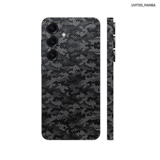 Dán Skin Samsung Galaxy S25 Series Vân Nổi Mamba Xám | UVPT05