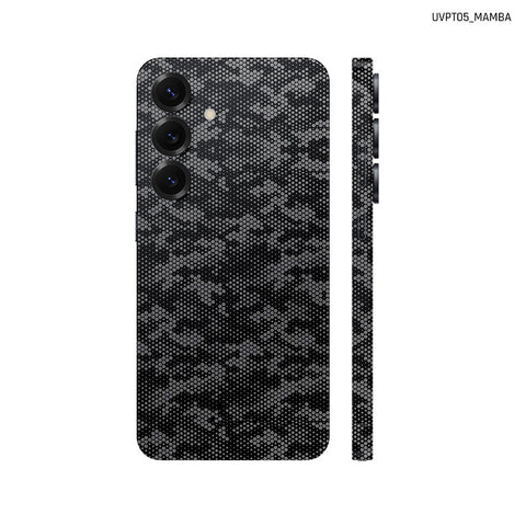 Dán Skin Samsung Galaxy S25 Series Vân Nổi Mamba Xám | UVPT05