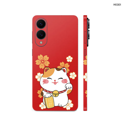 Dán Skin Samsung Galaxy S25 Series Hình Mèo Thần Tài | MEO01