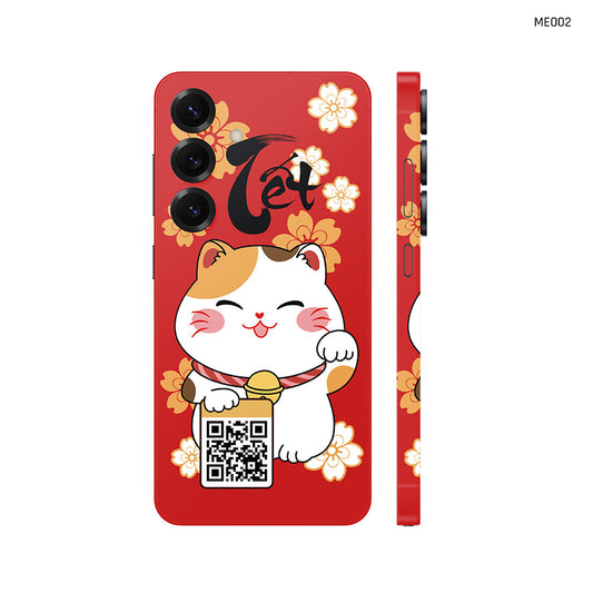 Dán Skin Samsung Galaxy S24 Series Hình Mèo Thần Tài | MEO02
