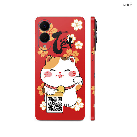 Dán Skin Samsung Galaxy S25 Series Hình Mèo Thần Tài | MEO02
