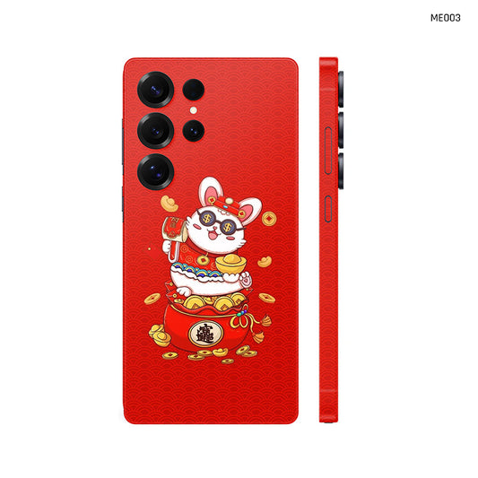 Dán Skin Samsung Galaxy S24 Series Hình Mèo Thần Tài | MEO03