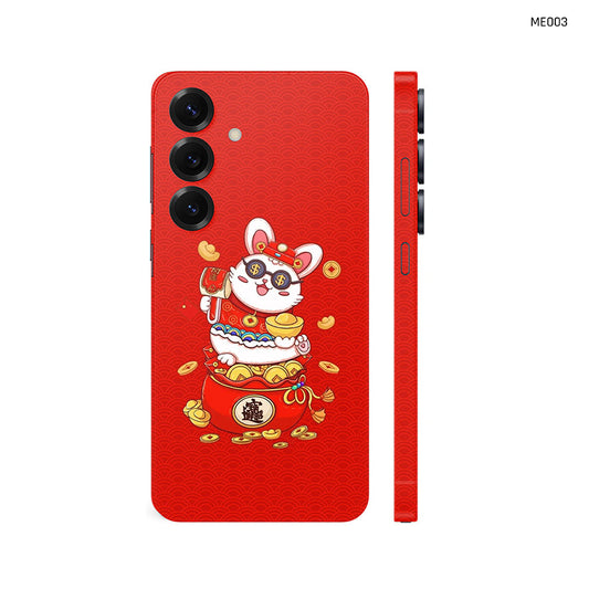 Dán Skin Samsung Galaxy S24 Series Hình Mèo Thần Tài | MEO03