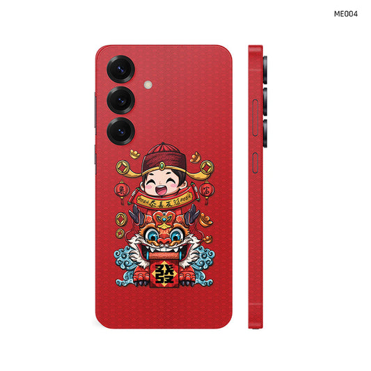 Dán Skin Samsung Galaxy S24 Series Hình Mèo Thần Tài | MEO04