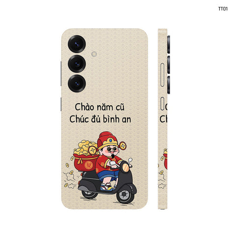 Dán Skin Samsung Galaxy S24 Series Hình Mèo Thần Tài | TT01