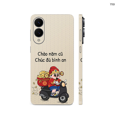 Dán Skin Samsung Galaxy S25 Series Hình Mèo Thần Tài | TT01