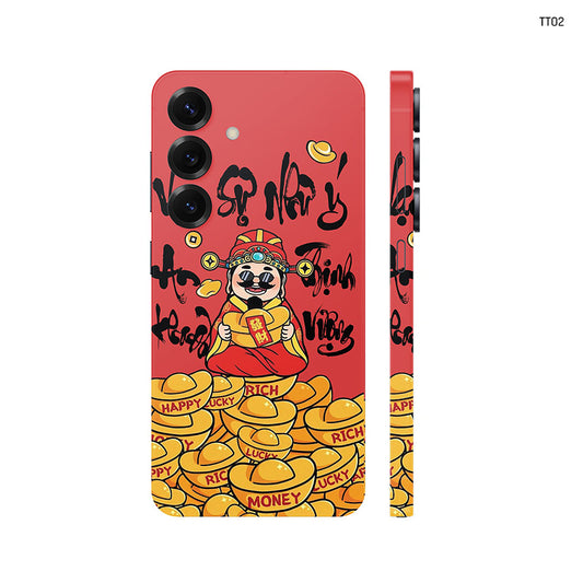 Dán Skin Samsung Galaxy S24 Series Hình Mèo Thần Tài | TT02